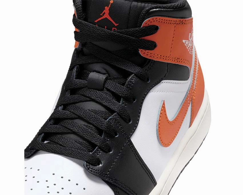 Air Jordan 1 Mid "Starfish" Vintage leather court sneakers