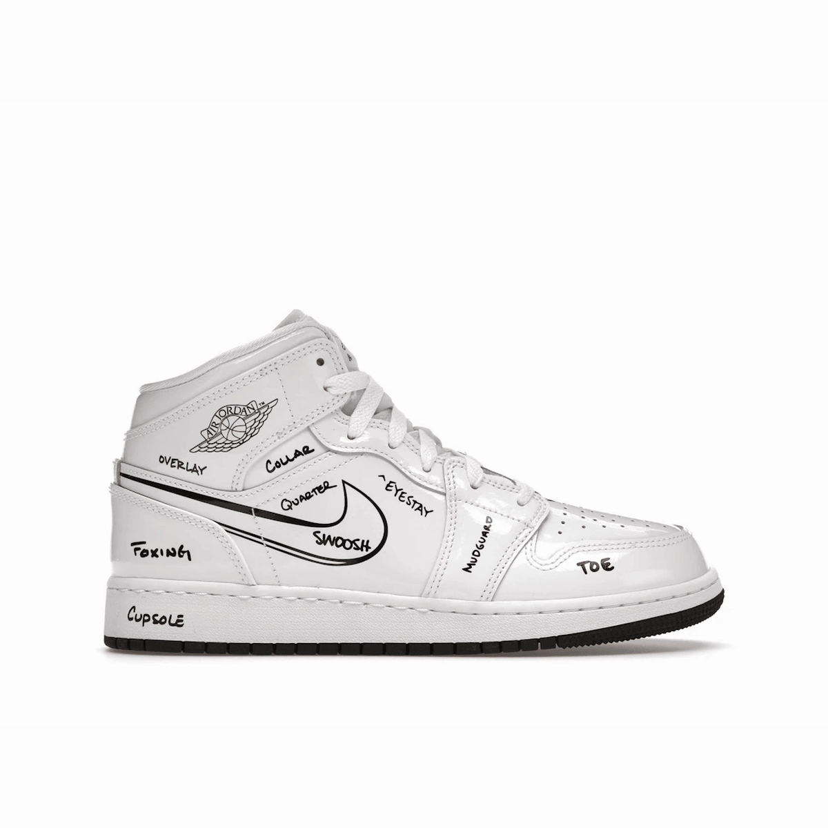 Air Jordan 1 Mid Schematic Air Jordan 1 Mid sneakers with bold retro vibes