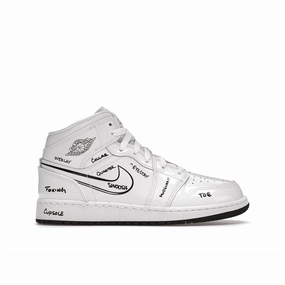 Air Jordan 1 Mid Schematic Air Jordan 1 Mid sneakers with bold retro vibes