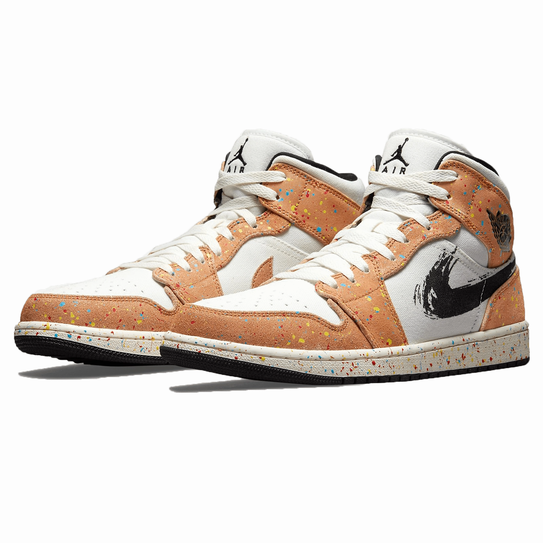 Air Jordan 1 Mid SE 'Brushstroke Paint Splatter' Air Jordan 1 classic sneakers