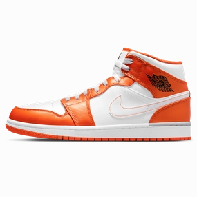 Air Jordan 1 Mid SE 'Electro Orange' Air Jordan 1 sneakers with heritage court style