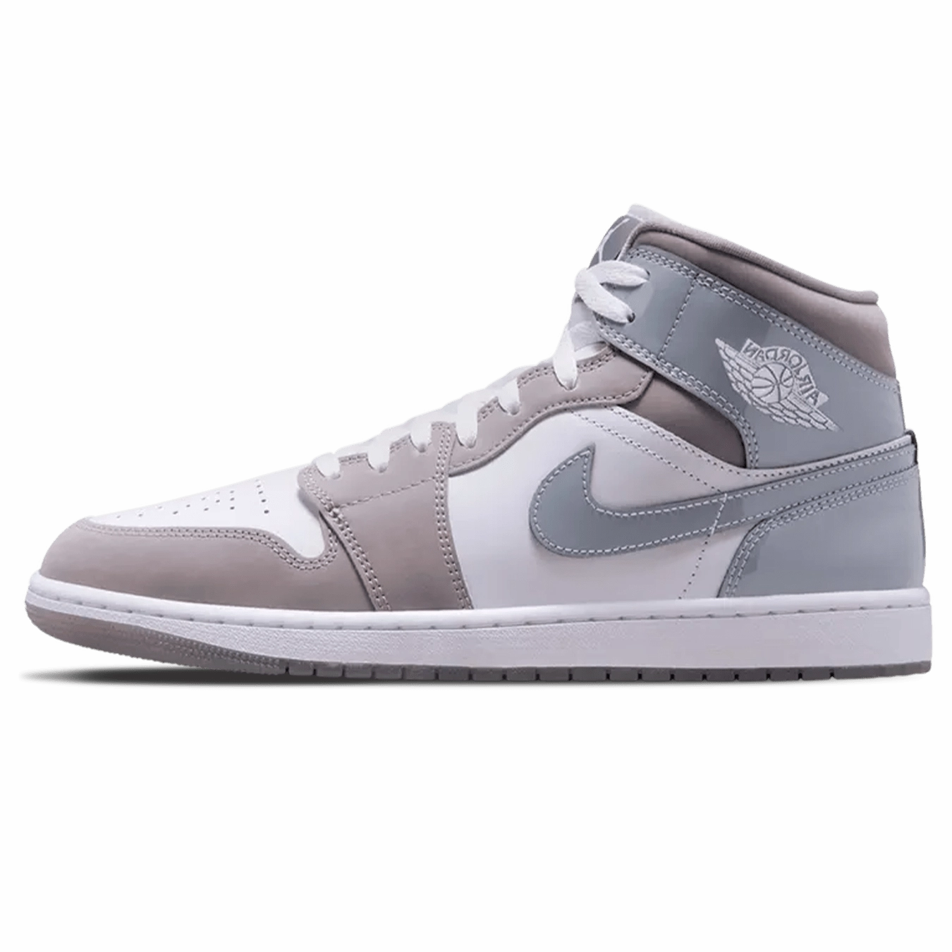 Air Jordan 1 Mid SE 'Patent Cool Grey' Air Jordan 1 sneakers with heritage court style
