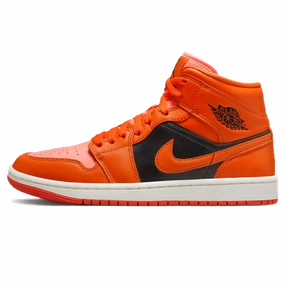 Air Jordan 1 Mid SE 'Rush Orange' Air Jordan 1 sneakers with heritage court style