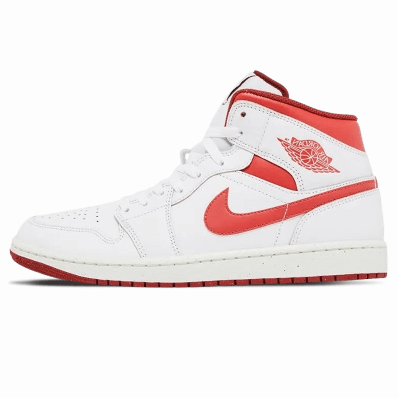 Air Jordan 1 Mid SE 'White Dune Red' Air Jordan 1 sneakers with heritage court style