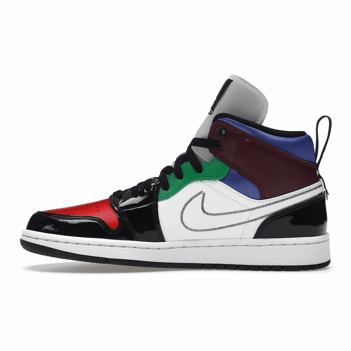Air Jordan 1 Mid SE Black White Multi-Color Air Jordan 1 Mid retro sneakers