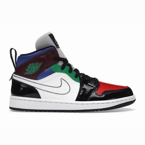 Air Jordan 1 Mid SE Black White Multi-Color Air Jordan 1 Mid sneakers with bold retro vibes