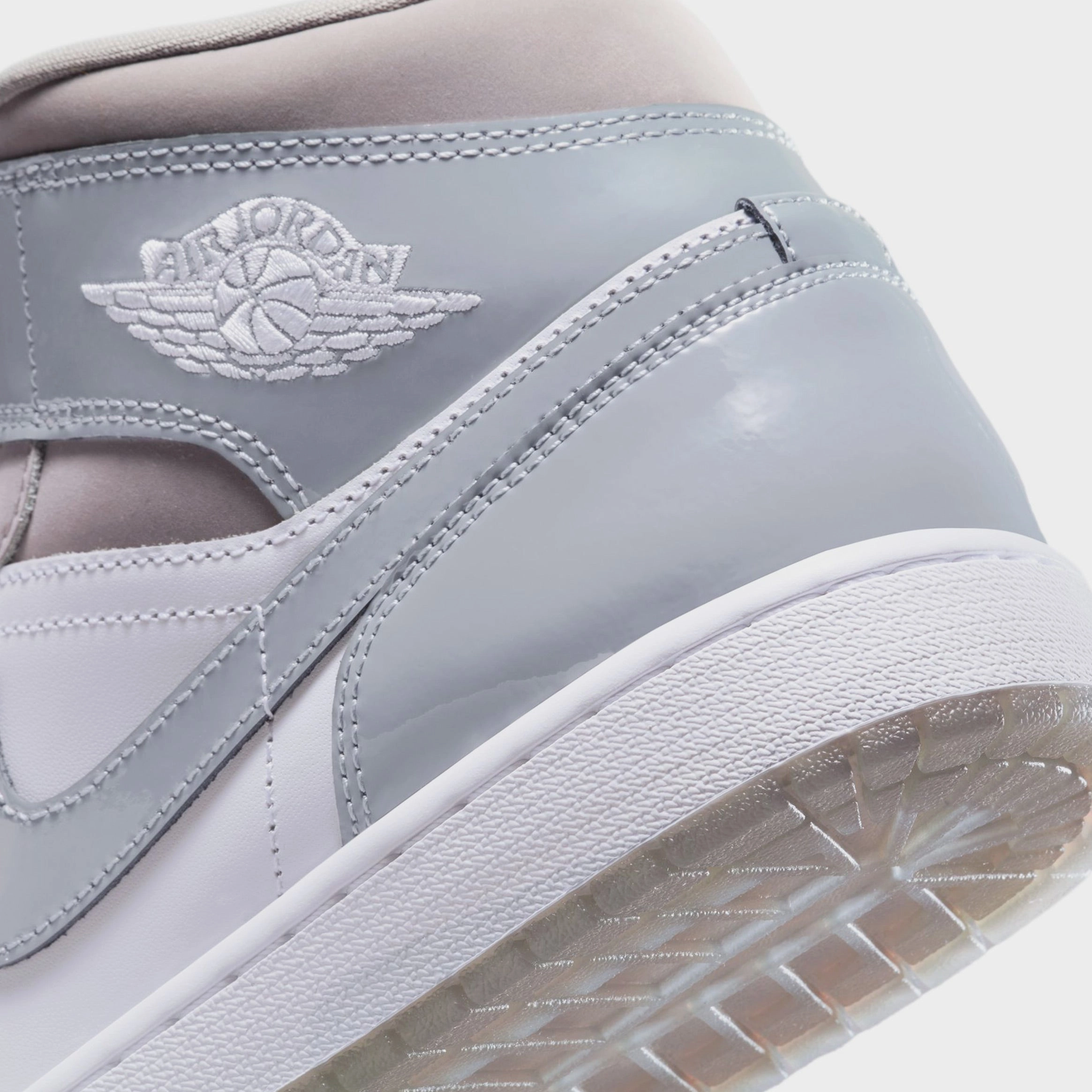 Air Jordan 1 Mid SE Cool Grey Mens Lifestyle Shoes (Cool Grey/Medium Grey) Air Jordan 1 original design shoes