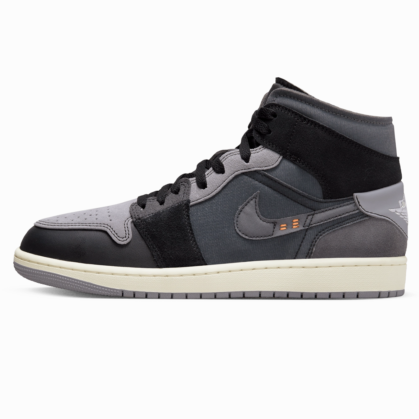 Air Jordan 1 Mid SE Craft 'Inside Out - Black' Air Jordan 1 sneakers with heritage court style