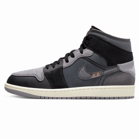 Air Jordan 1 Mid SE Craft 'Inside Out - Black' Air Jordan 1 sneakers with heritage court style