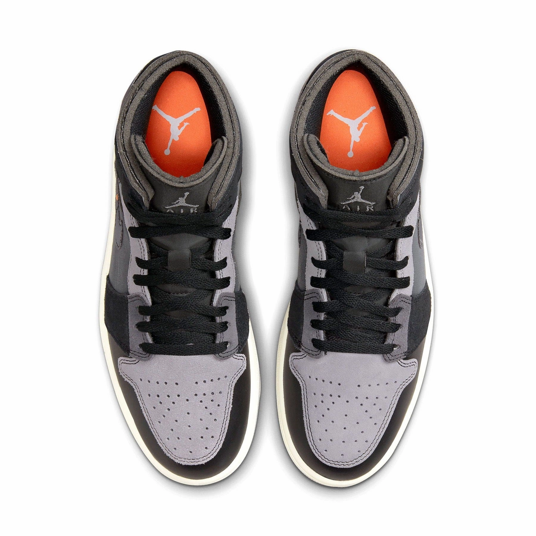 Air Jordan 1 Mid SE Craft 'Inside Out - Black' Air Jordan 1 Mid streetwear shoes