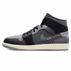 Air Jordan 1 Mid SE Craft 'Inside Out - Black' Air Jordan 1 Mid versatile shoes for daily wear