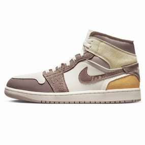 Air Jordan 1 Mid SE Craft 'Inside Out - Taupe Haze' Air Jordan 1 sneakers with heritage court style
