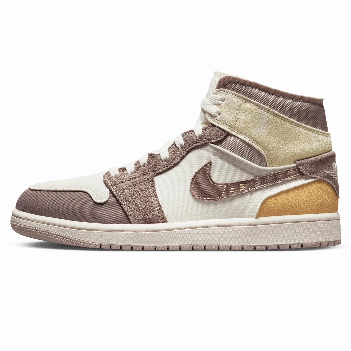 Air Jordan 1 Mid SE Craft 'Inside Out - Taupe Haze' Air Jordan 1 sneakers with heritage court style
