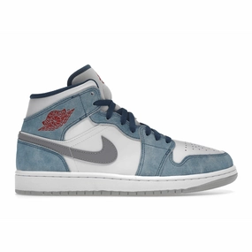 Air Jordan 1 Mid SE French Blue Light Steel Air Jordan 1 Mid sneakers with bold retro vibes