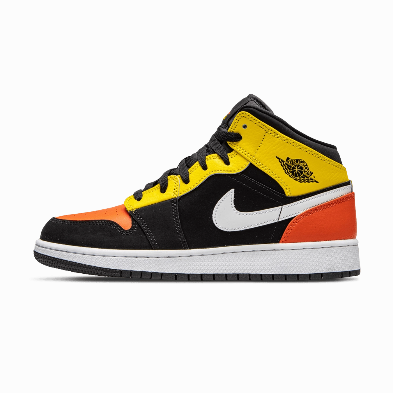 Air Jordan 1 Mid SE GS 'Amarillo Team Orange' Air Jordan 1 sneakers with heritage court style