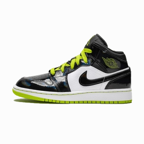 Air Jordan 1 Mid SE GS 'Black Cyber' Air Jordan 1 sneakers with heritage court style