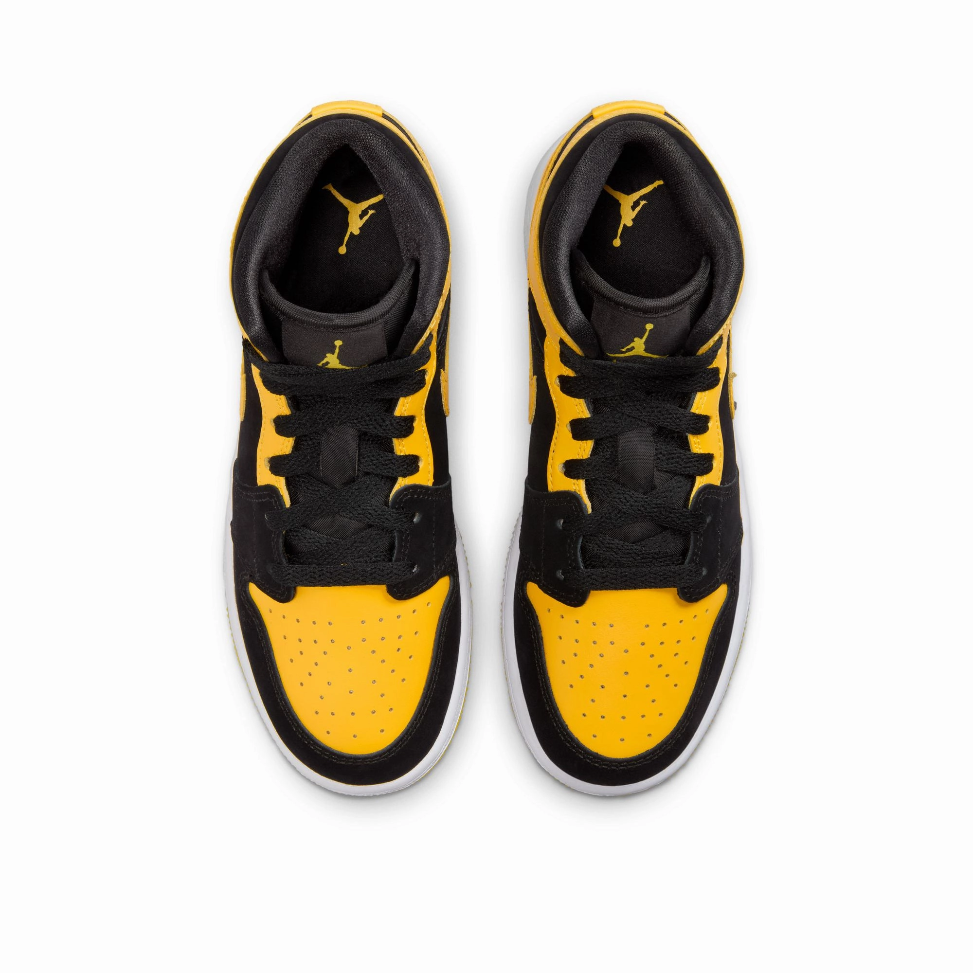 Air Jordan 1 Mid SE (GS) - Black/Varsity Maize Air Jordan Basketball Shoes for Performance