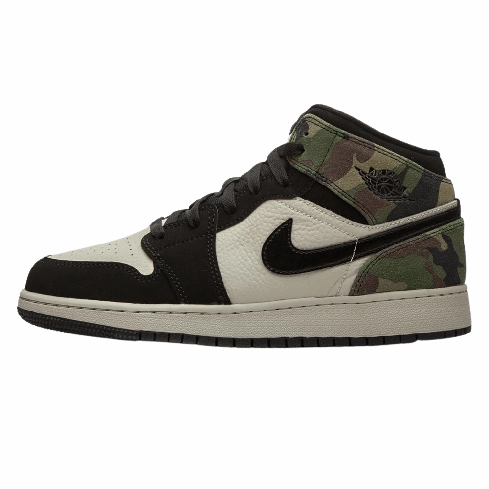 Air Jordan 1 Mid SE GS 'Camo' Air Jordan 1 Mid versatile shoes for daily wear