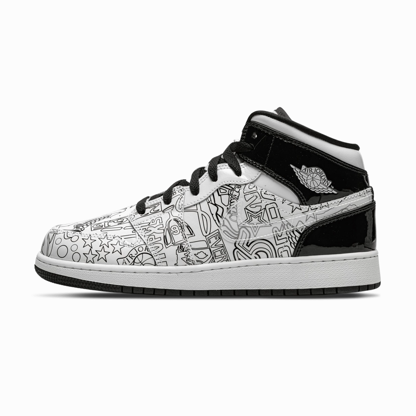 Air Jordan 1 Mid SE GS 'DIY' Air Jordan 1 sneakers with heritage court style