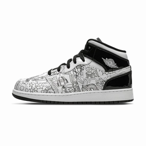Air Jordan 1 Mid SE GS 'DIY' Air Jordan 1 Mid versatile shoes for daily wear