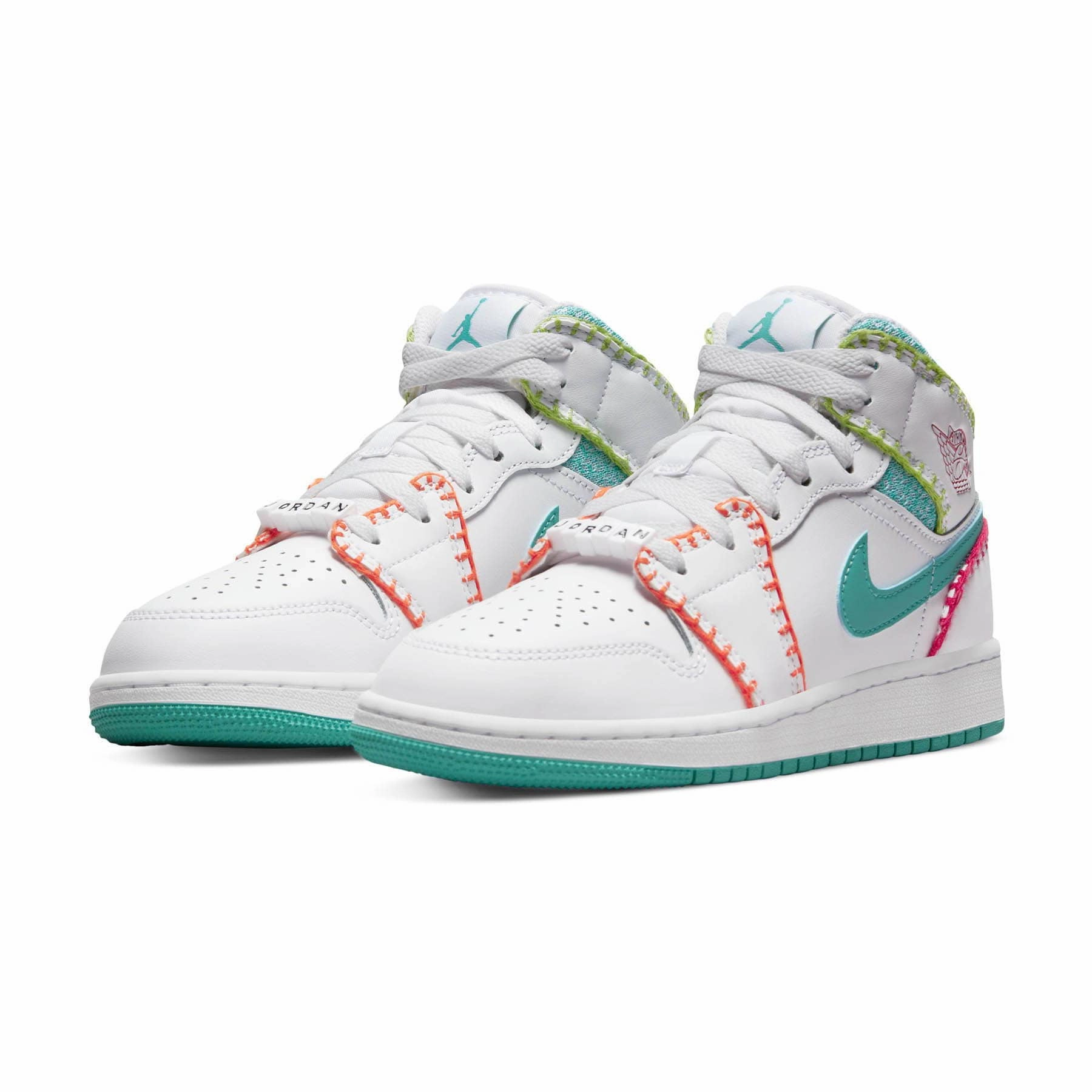 Air Jordan 1 Mid SE GS 'Multi Knit' Air Jordan 1 vintage style sneakers