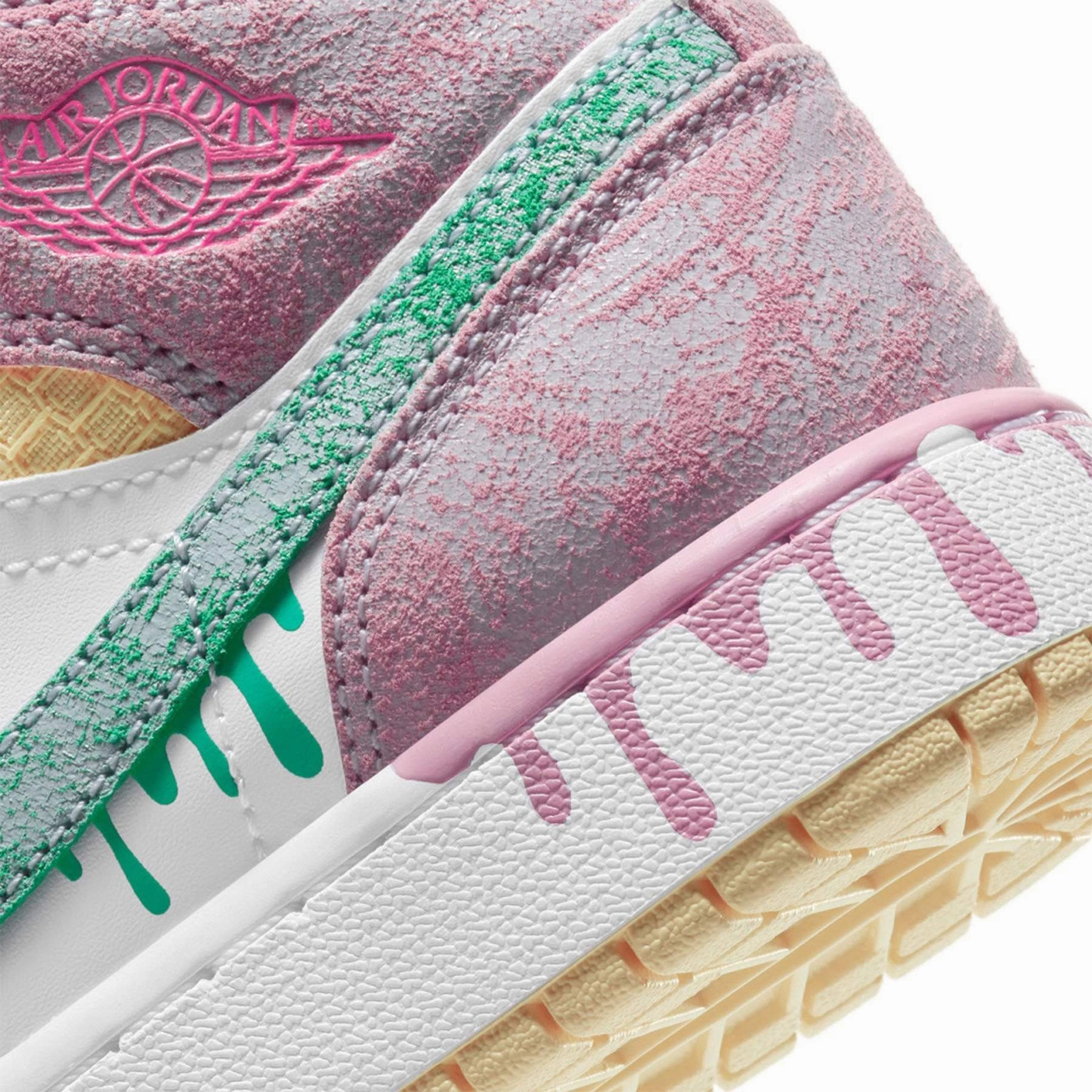 Air Jordan 1 Mid SE GS 'Paint Drip' Air Jordan 1 Mid streetwear shoes