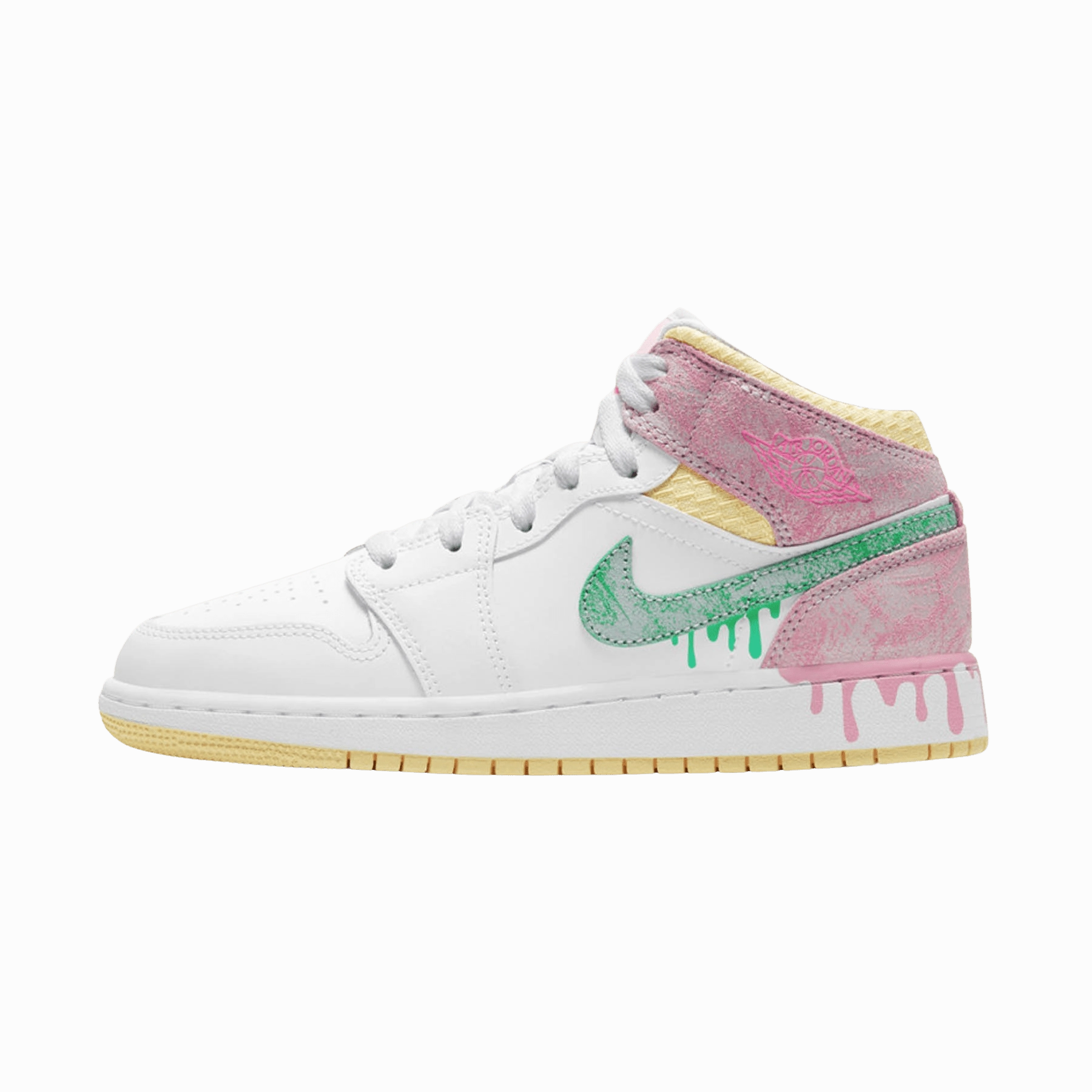Air Jordan 1 Mid SE GS 'Paint Drip' Air Jordan 1 Mid versatile shoes for daily wear