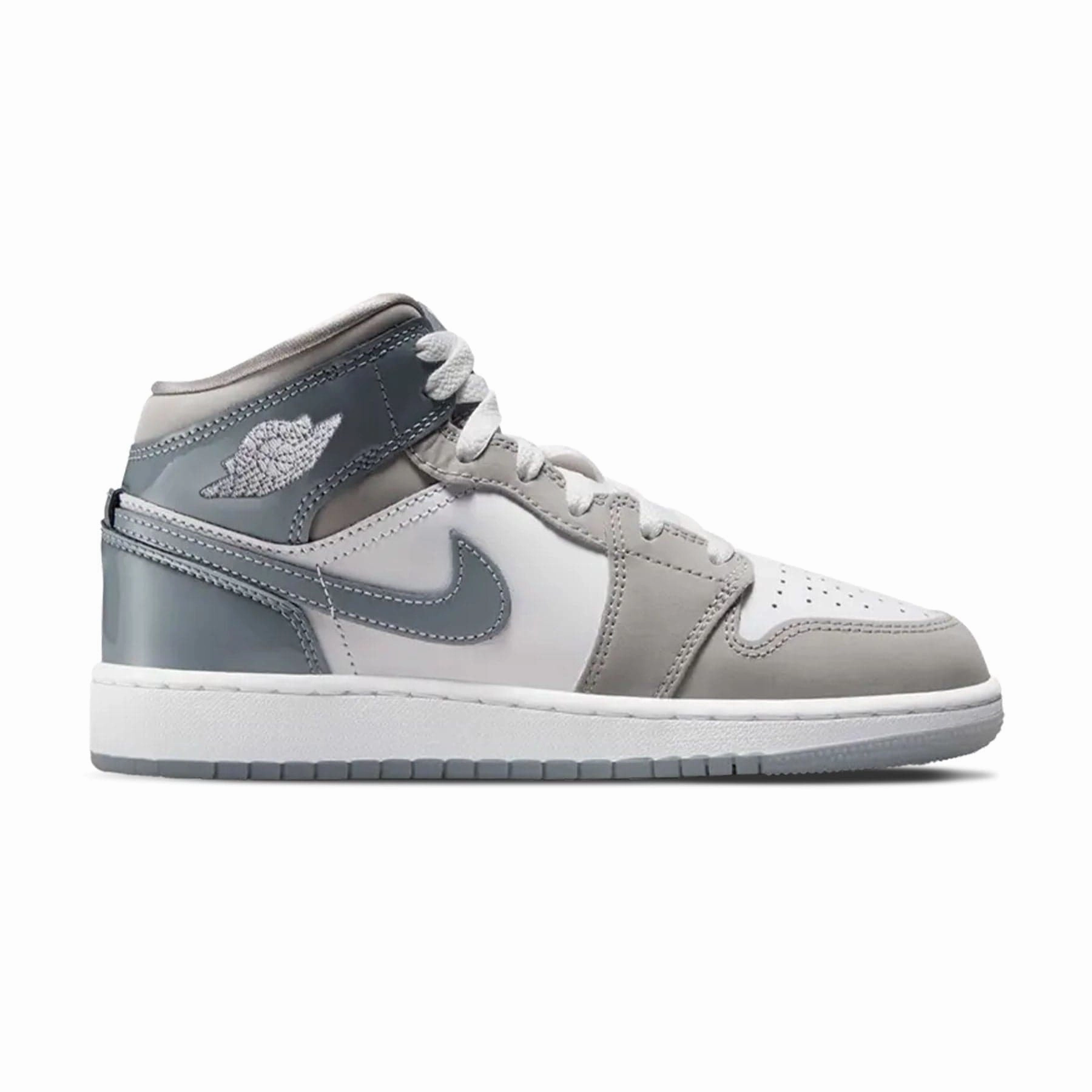 Air Jordan 1 Mid SE GS 'Patent Cool Grey' Air Jordan 1 classic sneakers