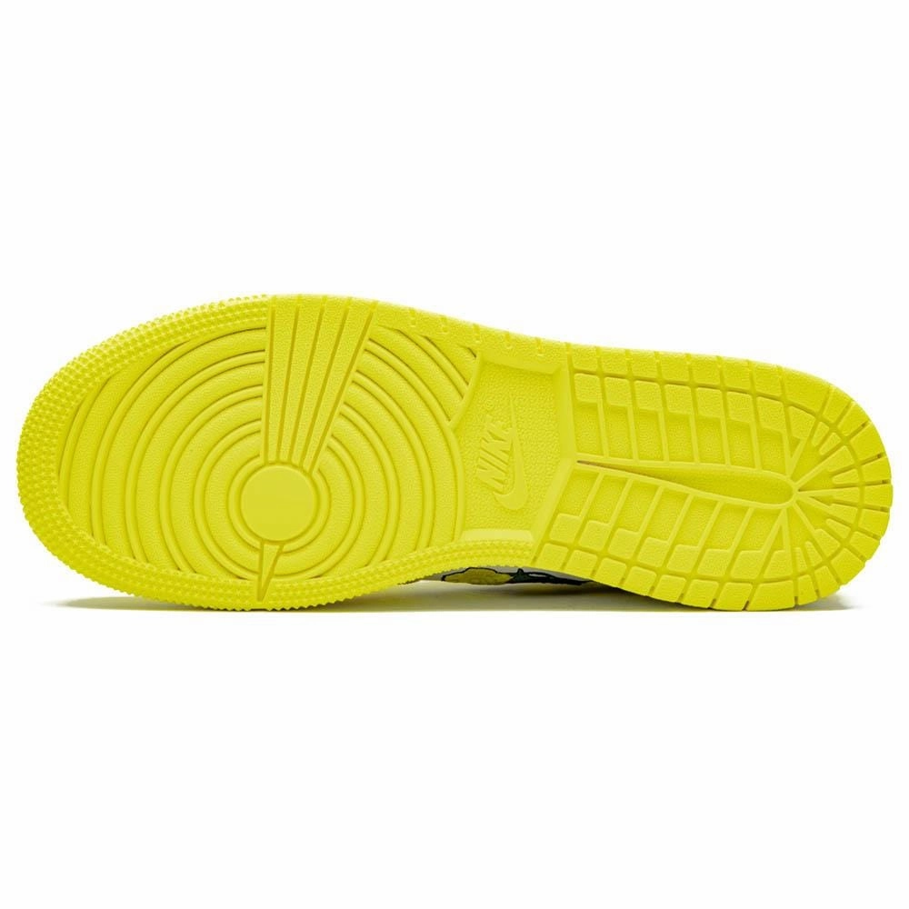 Air Jordan 1 Mid SE GS 'Rose Patch - Dynamic Yellow' Air Jordan 1 Mid streetwear shoes
