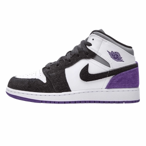Air Jordan 1 Mid SE GS 'Varsity Purple' Air Jordan 1 Mid versatile shoes for daily wear
