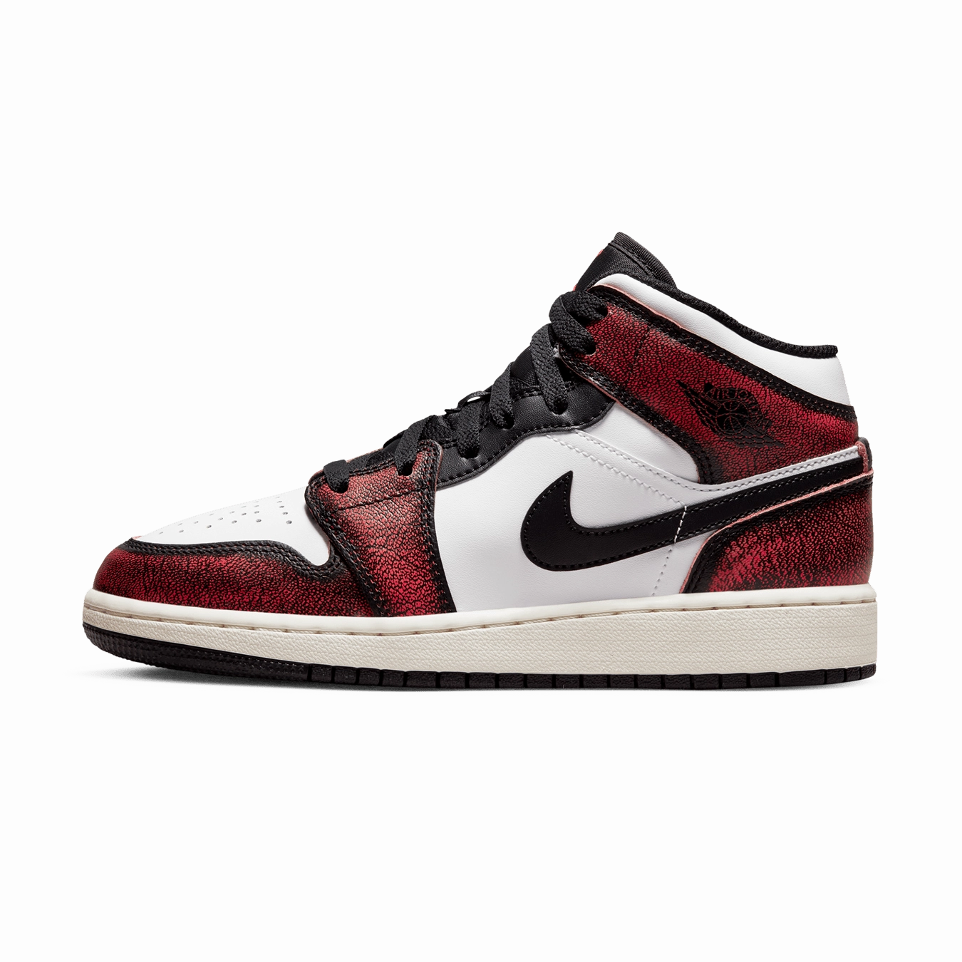 Air Jordan 1 Mid SE GS 'Wear-Away' Air Jordan 1 sneakers with heritage court style