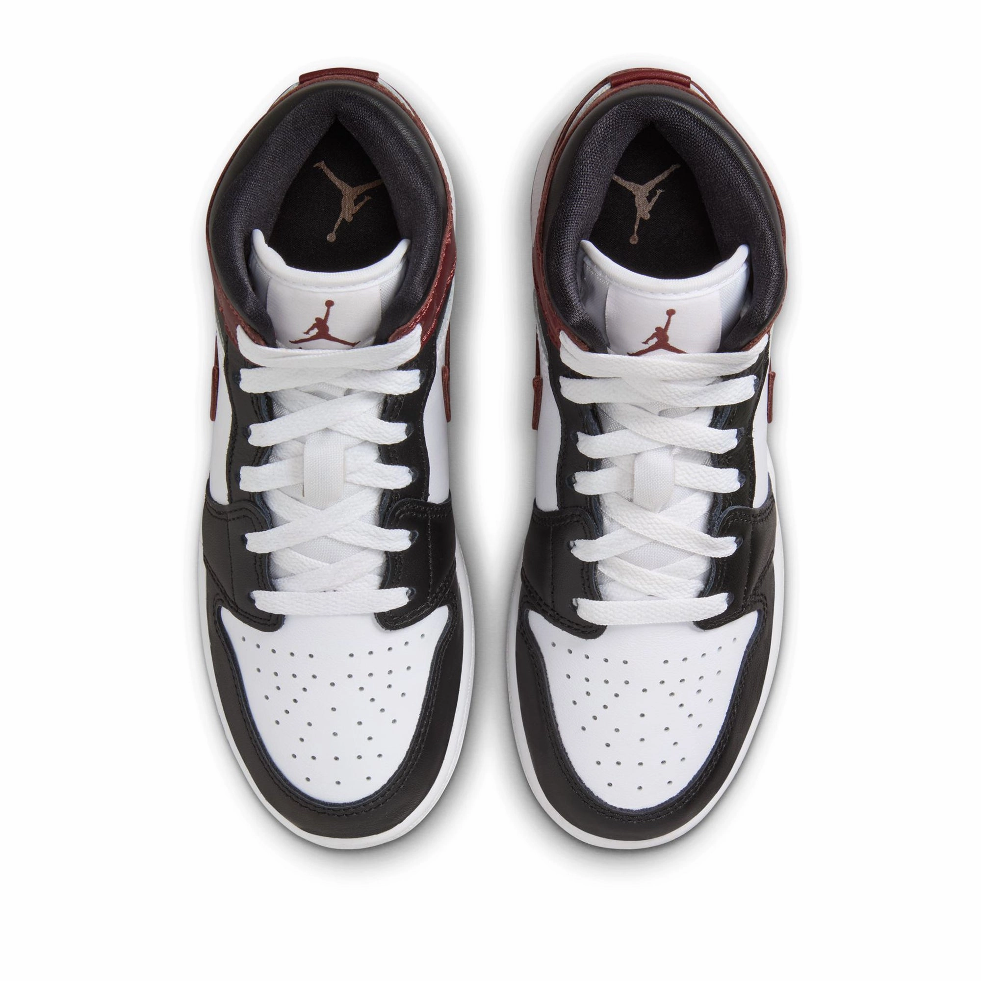 Air Jordan 1 Mid SE (GS) - White/Dark Pony Air Jordan Basketball Shoes for Performance