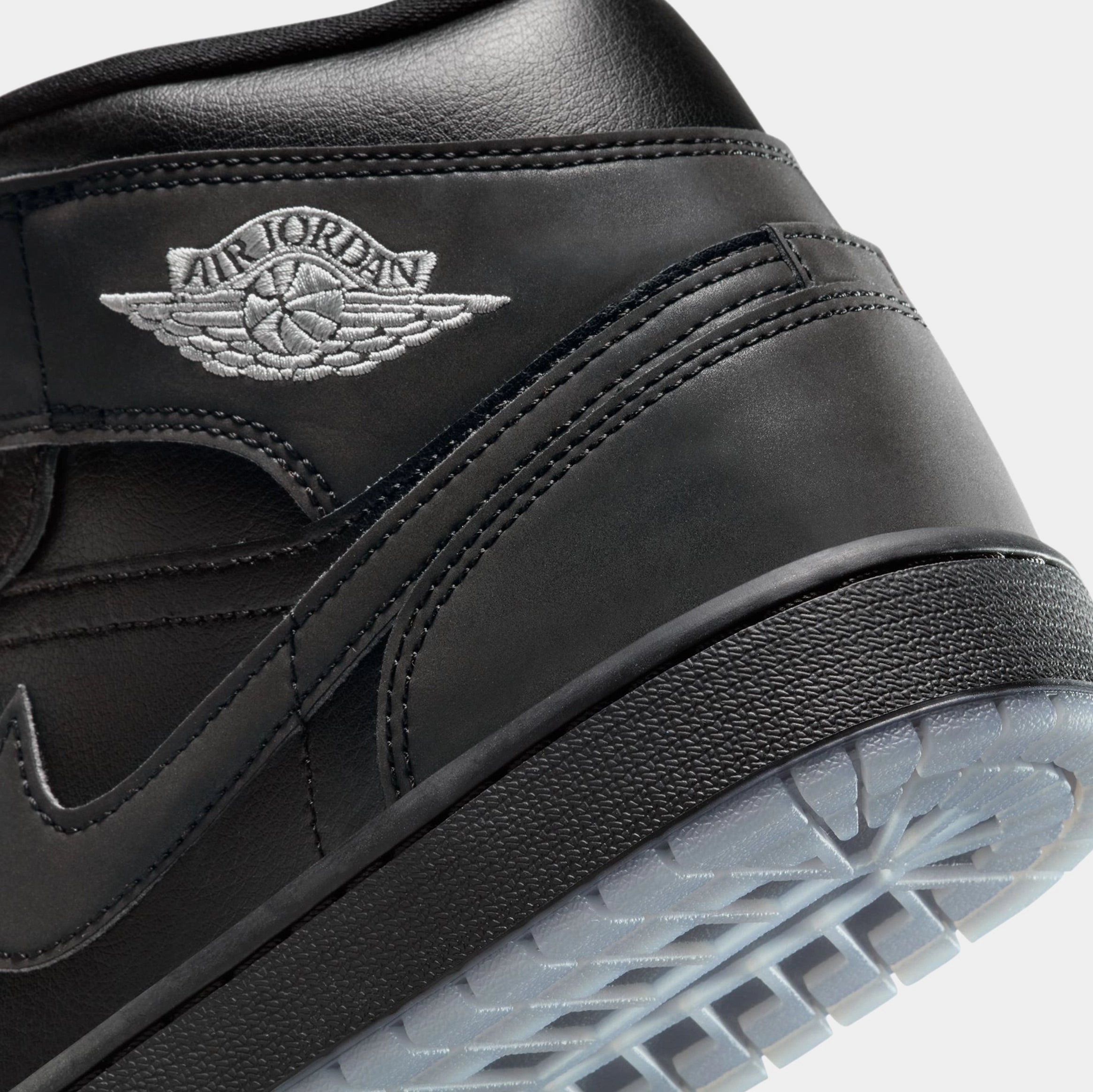 Air Jordan 1 Mid SE Mens Basketball Shoes (Black/Silver Metallic/University Red) Air Jordan 1 original design shoes