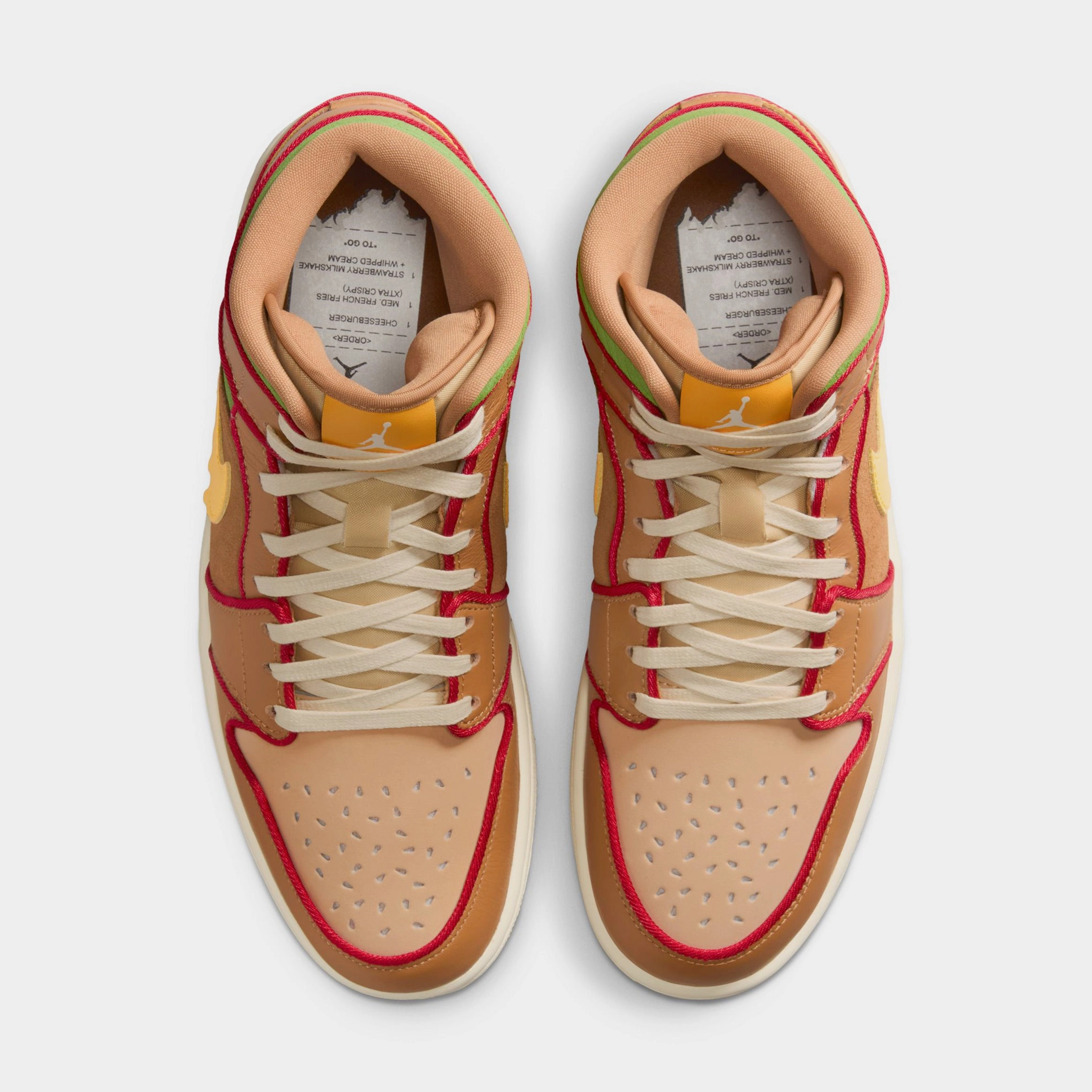 Air Jordan 1 Mid SE Mens Basketball Shoes (Flax/University Gold/Sesame/ Coconut Milk) Air Jordan 1 original design shoes