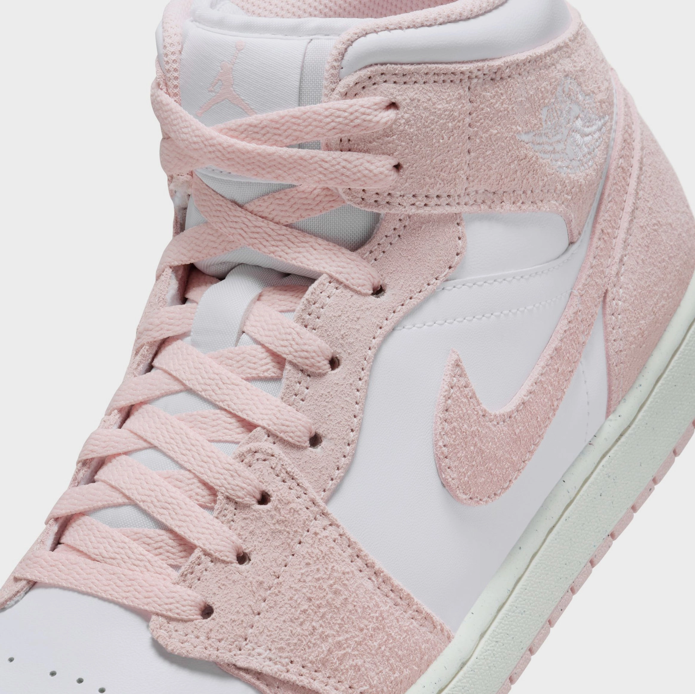 Air Jordan 1 Mid SE Mens Lifestyle Shoes (White/Sail/Legend Pink) Air Jordan 1 original design shoes