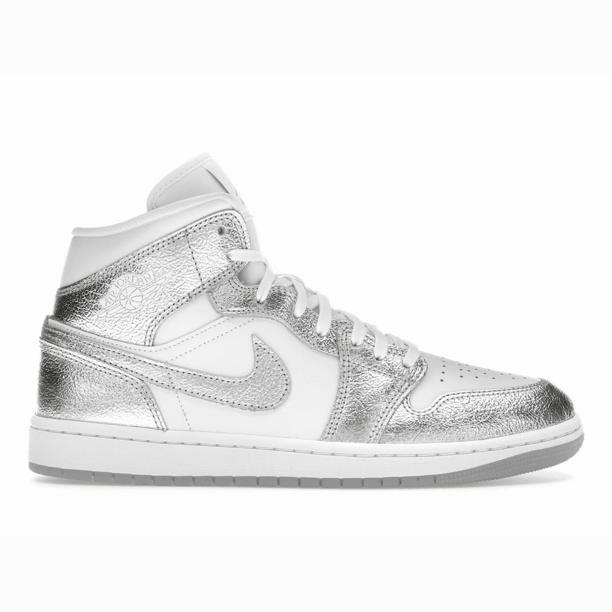 Air Jordan 1 Mid SE Metallic Silver Air Jordan 1 Mid sneakers with bold retro vibes