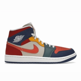 Air Jordan 1 Mid SE Multi Color Red Air Jordan 1 Mid sneakers with bold retro vibes