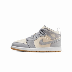 Air Jordan 1 Mid SE PS 'Coconut Milk Particle Grey' Air Jordan 1 Mid versatile shoes for daily wear
