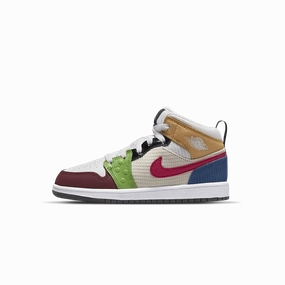 Air Jordan 1 Mid SE PS 'Messy Room' Air Jordan 1 sneakers with heritage court style