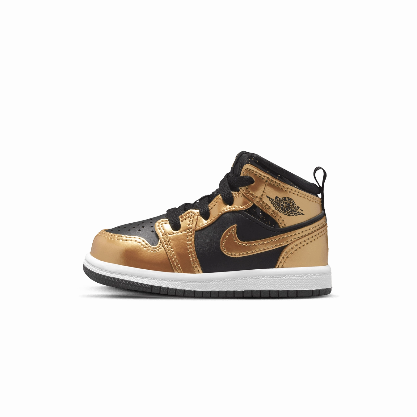 Air Jordan 1 Mid SE TD 'Metallic Gold Black' Air Jordan 1 sneakers with heritage court style