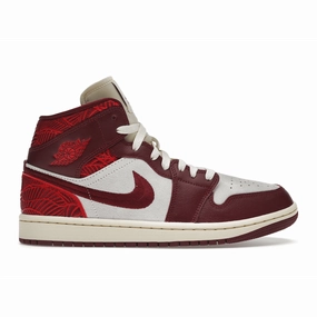 Air Jordan 1 Mid SE Tiki Leaf Team Red Air Jordan 1 Mid sneakers with bold retro vibes