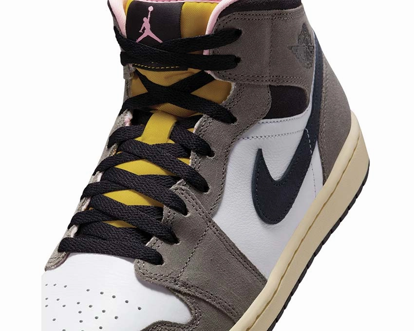 Air Jordan 1 Mid SE Vintage leather court sneakers