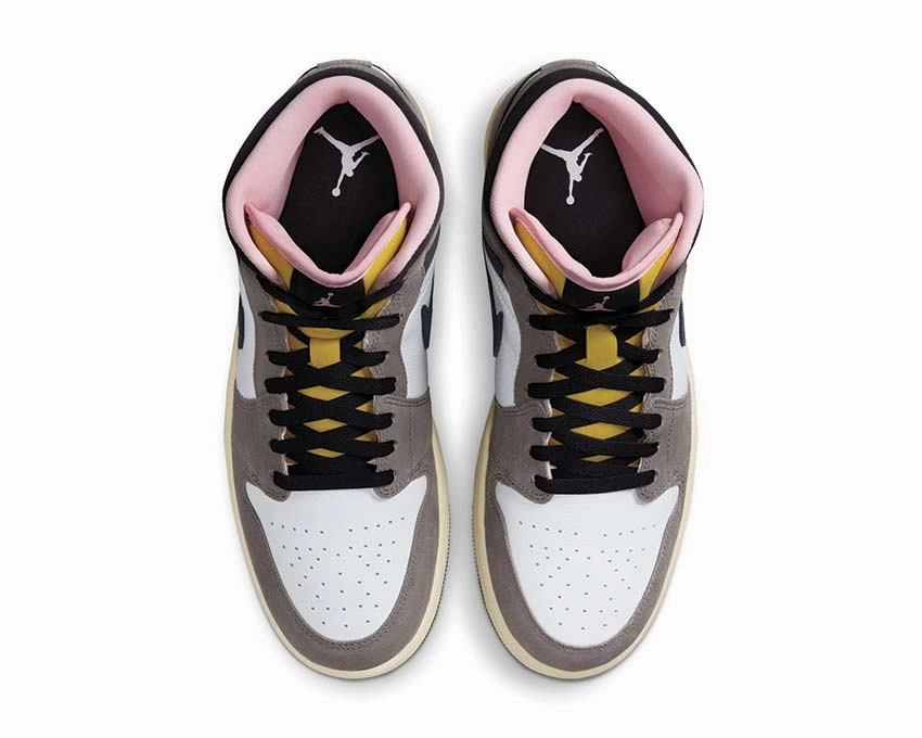 Air Jordan 1 Mid SE Vintage leather court sneakers
