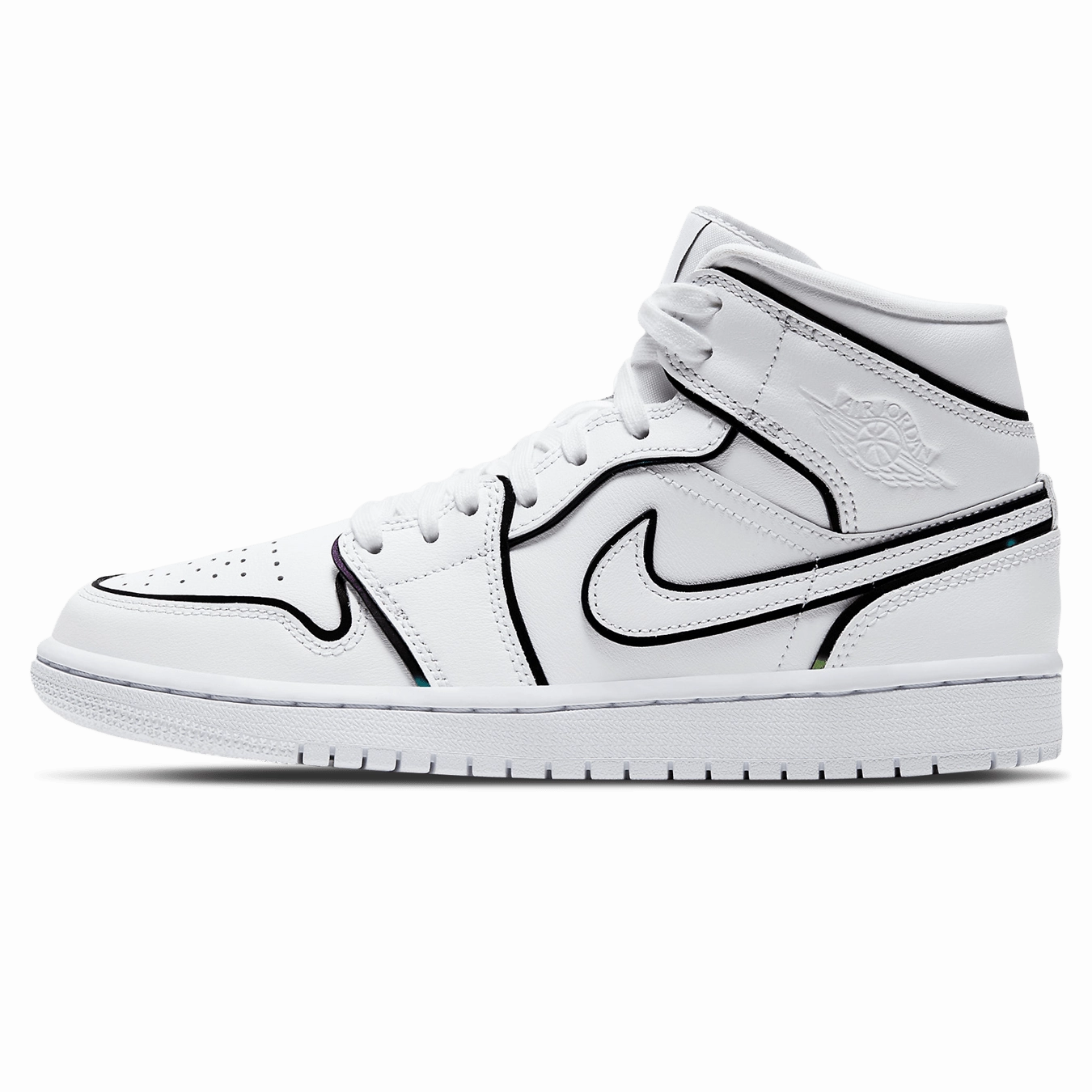 Air Jordan 1 Mid SE Wmns 'Iridescent Trim' Air Jordan 1 sneakers with heritage court style