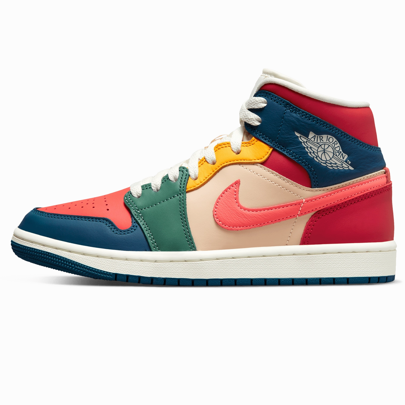 Air Jordan 1 Mid SE Wmns 'Multi-Color' 2022 Air Jordan 1 Mid versatile shoes for daily wear