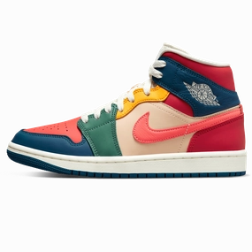 Air Jordan 1 Mid SE Wmns 'Multi-Color' 2022 Air Jordan 1 Mid versatile shoes for daily wear