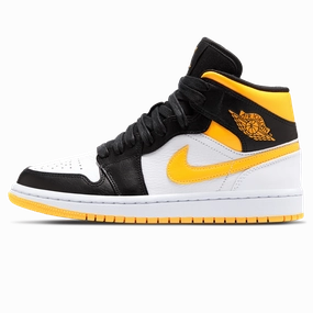 Air Jordan 1 Mid SE Wmns 'White Laser Orange' Air Jordan 1 sneakers with heritage court style