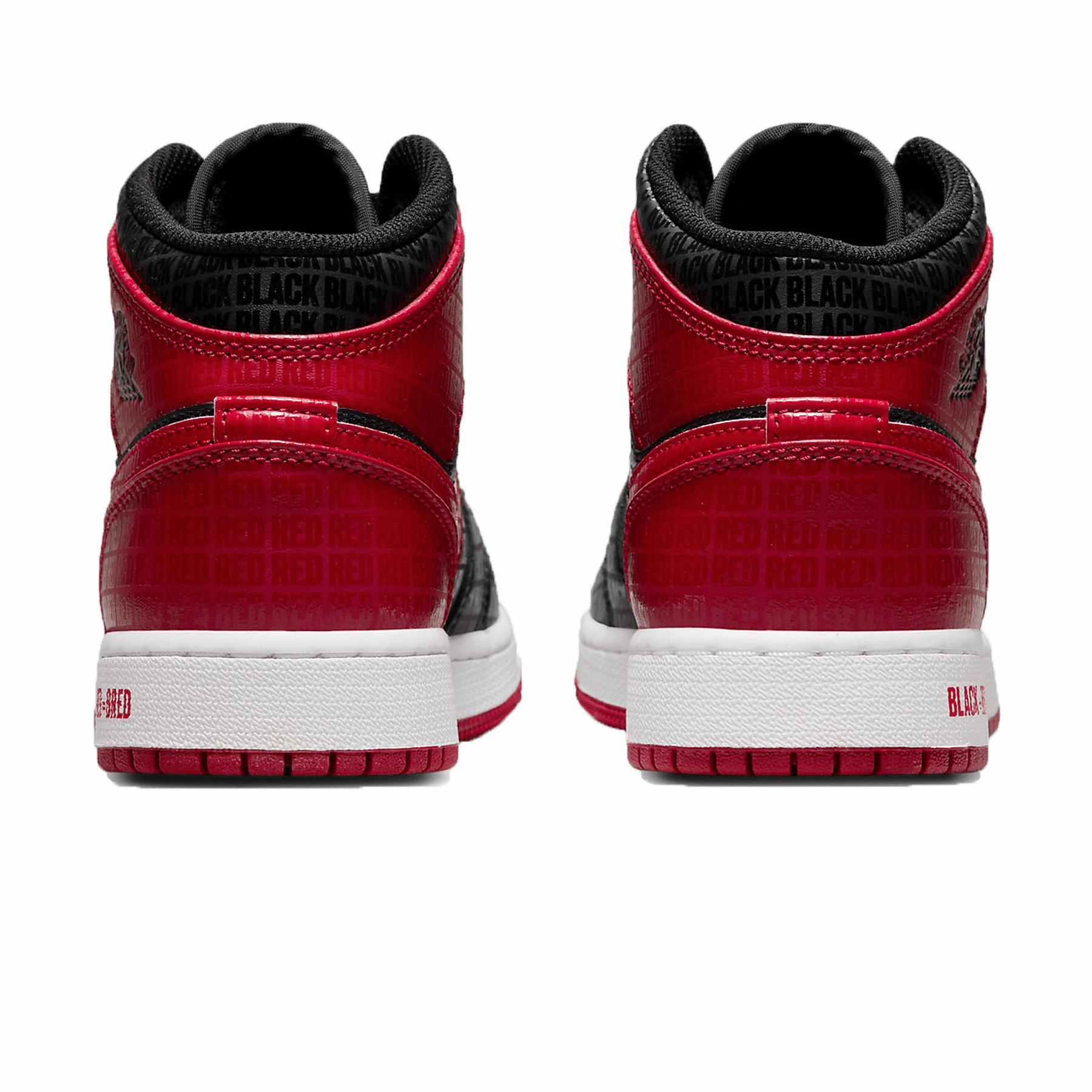 Air Jordan 1 Mid SS GS 'Black   Red = Bred' Air Jordan 1 vintage style sneakers