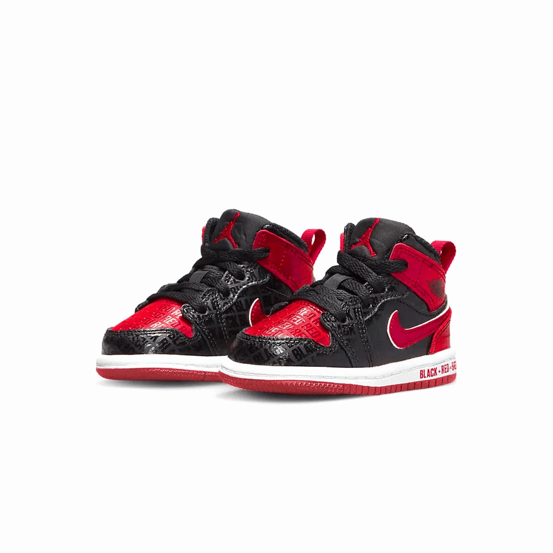 Air Jordan 1 Mid SS TD 'Black   Red = Bred' Air Jordan 1 classic sneakers