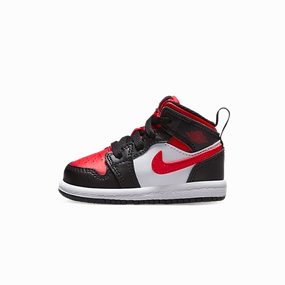 Air Jordan 1 Mid TD 'Black Fire Red' Air Jordan 1 sneakers with heritage court style